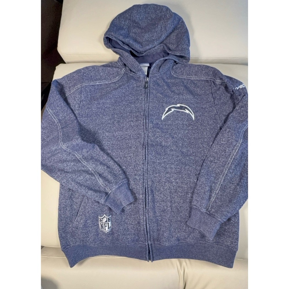 Reebok NFL Sideline Static Storm Hoodie Chargers - SIZE LARGE (L) EUC